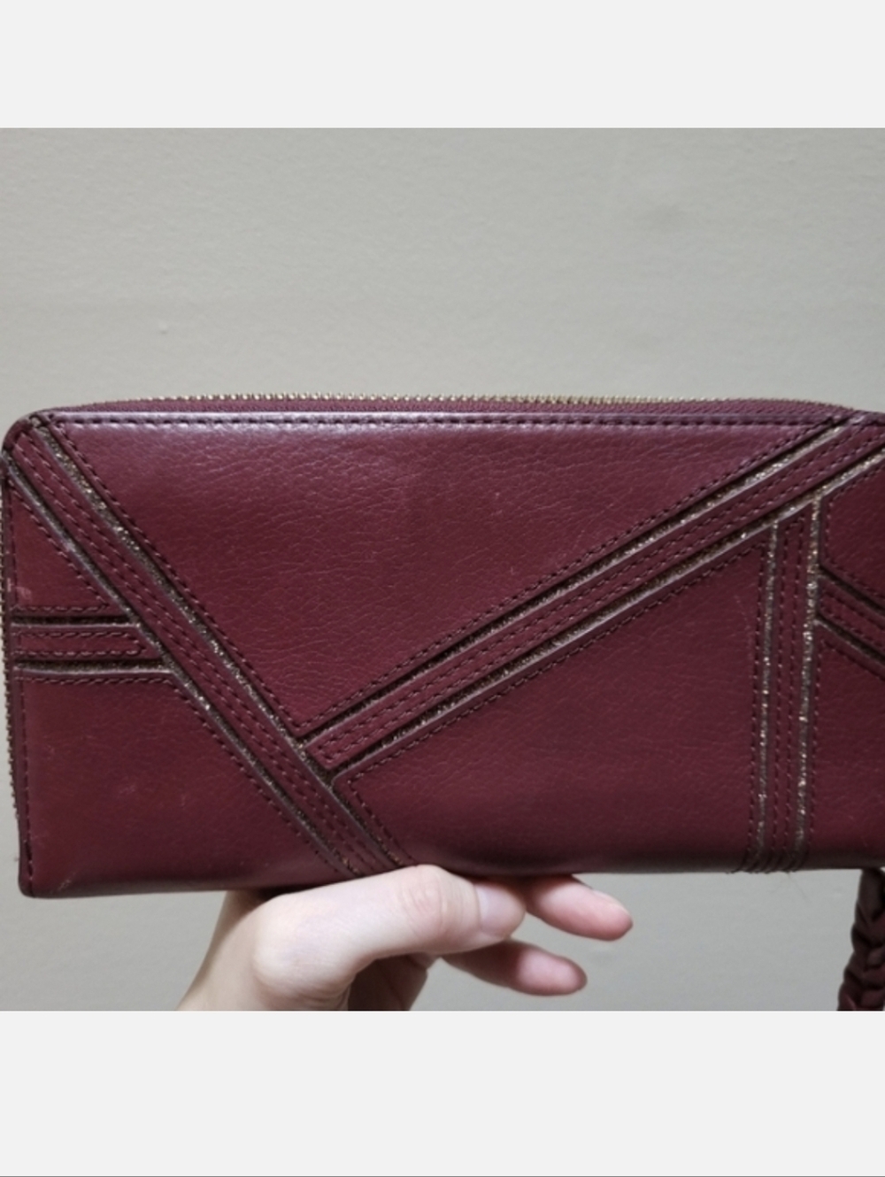 Fossil Large Maroon Leather Wallet